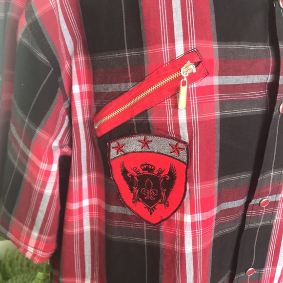 Knockout Wear Red Pearl Snap Western Shirt - Picture 3 of 8